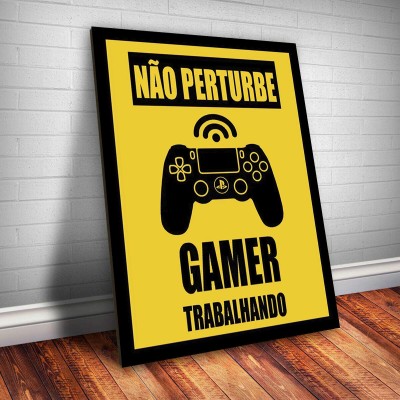 Placa Decorativa Não Perturbe Playstation